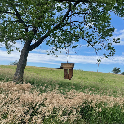 Sculpture by Mark McHenry, one of several to discover