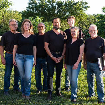 Cast of 'Writing Wabaunsee County' (Theatre at the Ruin 2024). Photo by Lily Brooks