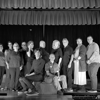 'Kansas Abridged' - cast, playwrights, crew. Community Theatre 2026. Photo by Chris Spaw